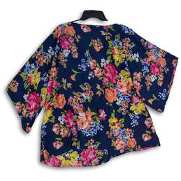 NWT Chaps Womens Multicolor Floral 3/4 Sleeve Pullover Blouse Top Size 1X alternative image