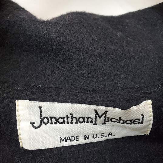 Vintage Jonathan Michael Black Wool Long Overcoat Women's XL image number 5