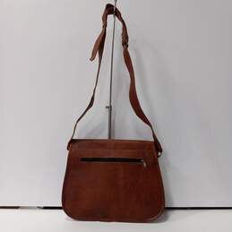 Komal's Passion Brown Leather Messenger Bag alternative image