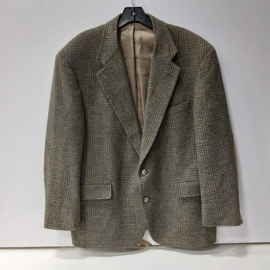 Evan Picone Men's Brown Wool Sports Coat Jacket Size image number 1