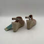 NWT Womens Monica Pink Suede Buckle Wedge Heel Slingback Sandals Size 9.5 image number 3