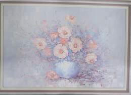 Modern Floral Arrangement Painting in Pastel Colors Framed alternative image