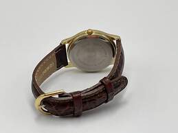 Time Mens Gold Tone Analog Leather Strap Wristwatch 26.5 g J-0541763-H alternative image