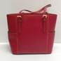Michael Kors Saffiano Leather Jet Set Tote Red image number 2