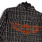 NWT Mens Black Gray Long Sleeve Spread Collar Button-Up Shirt Size Small image number 4