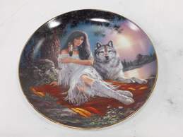Bradex Soul Mates Russ Docken Native American With Wolf Collector Art Plate alternative image