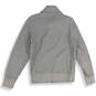 Mens Gray Knitted Shawl Collar Button Front Cardigan Sweater Size Small image number 2