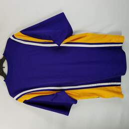 Vintage NBA Lakers Warm Up Men Purple Athletic Pullover Jacket L alternative image
