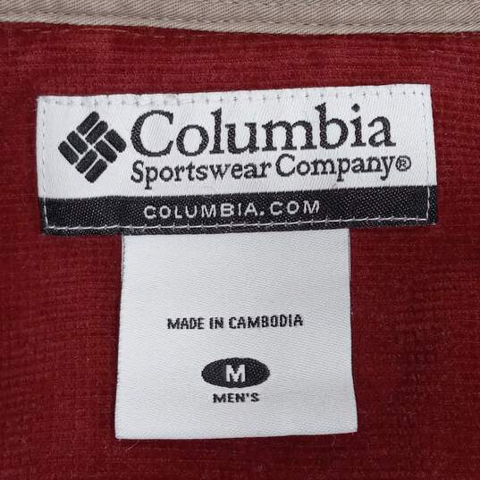 Columbia Men's Burnt Red Corduroy Button-Up Shirt Size M image number 4