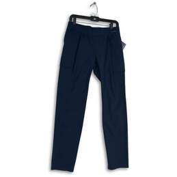 NWT Eddie Bauer Womens Blue Stretch Cargo Pocket Utility Ankle Pants Size 6