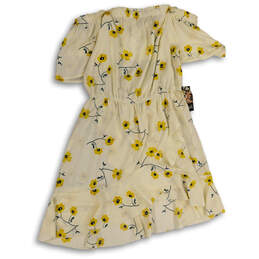 NWT Womens White Yellow Floral Off The Shoulder Fit & Flare Dress Size XL alternative image