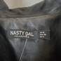 Nasty Gal Women's Long Black Leather Jacket SZ 4 image number 3