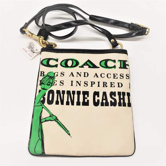 Buy the Coach NWT Bonnie Cashin Print Swingpack Crossbody Bag - Natural  Canvas/Lime Green/Black