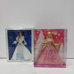 Pair of Holiday Barbie Dolls W/ Boxes