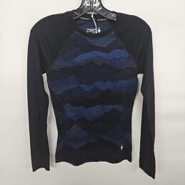 Smartwool Blue & Black Long Sleeve Shirt