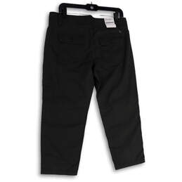 NWT Womens Gray Flat Front Slash Pockets Slightly Curvy Cropped Pants Sz 8 alternative image