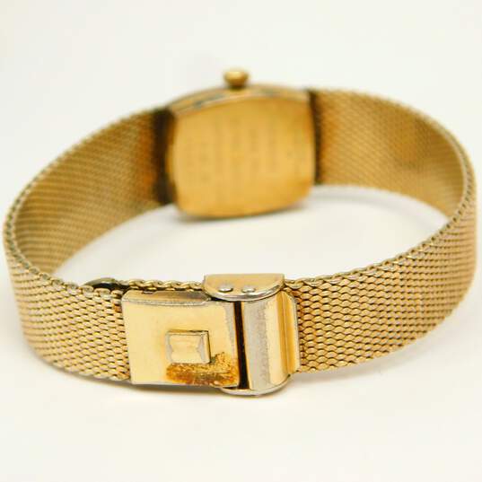 Ladies Vintage Bulova Accutron Gold Filled Mesh Band Wrist Watch 30.0g image number 8