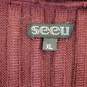 Seeu Women Burgundy Fur Vest sz XL image number 4