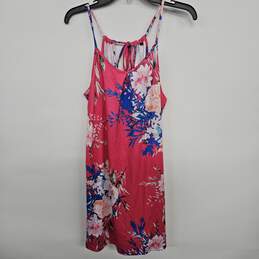 Multicolor Floral Print Summer Casual Swing Beach Dresses V Neck Spaghetti Straps