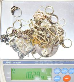 925 Silver Scrap Jewelry & Stones 182.9g alternative image