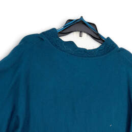 Womens Blue Knitted V-Neck kimono Sleeve Pullover Sweater Dress Size 1X alternative image