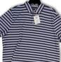 NWT Mens Blue Striped Short Sleeve Spread Collar Polo Shirt Size X-Large image number 3