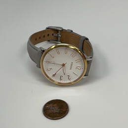Designer Fossil Jacqueline Leather Strap Stainless Steel Analog Wristwatch alternative image