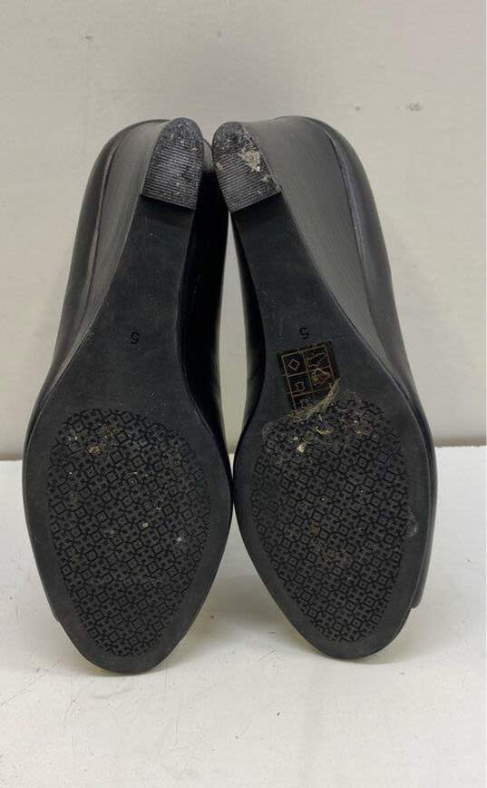 Tory Burch Leather Wedge Heels Black 5 image number 6