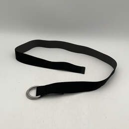 Mens Black Adjustable Double O-Ring Strap Waist Belt Size Medium alternative image