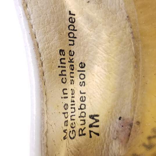 Michael Kors Women's Snake Leather Slingback Heels Size 7 image number 8