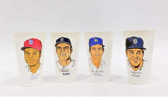 Vintage 1970s 7-Eleven MLB Baseball Player Slurpee Cups Lot of 13 image number 2