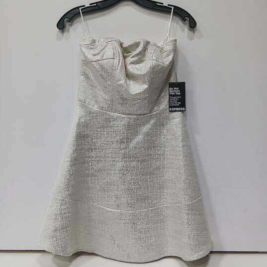 Express Women's Silver Dress Size 4 image number 1
