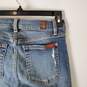 Seven7 Women Mid Wash Distressed Skinny Jeans sz 24 image number 4