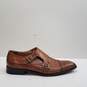 Mercanti Fiorentini Italy Brown Leather Monk Buckle Loafers Shoes Men's Size 10.5 M image number 1