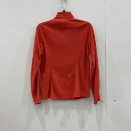 Womens Red Long Sleeve Mock Neck Quarter Zip Pullover T-Shirt Size Medium alternative image
