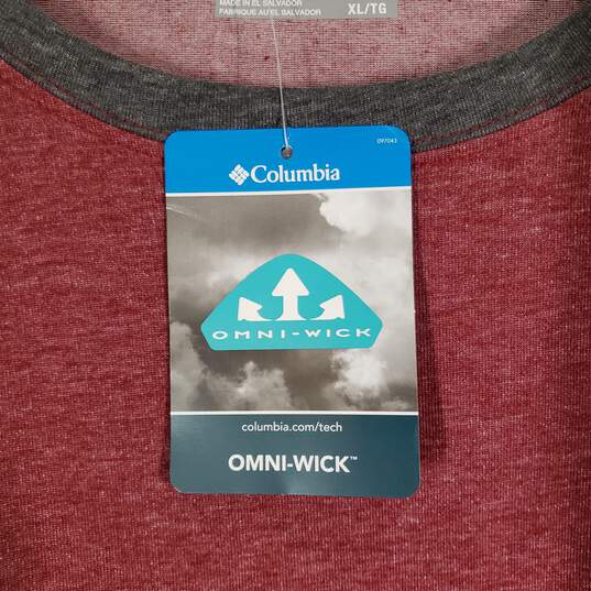 NWT Mens Omni-Wick Crew Neck Long Sleeve Pullover T-Shirt Size X-Large image number 3