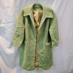 Unbranded Green Knit Overcoat No Size Tag