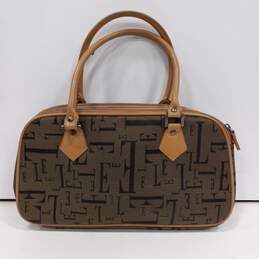 EL Brown Canvas Handbag