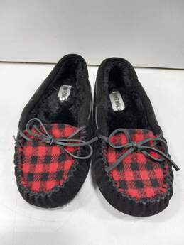 Women's Black & Red Slippers Size 8