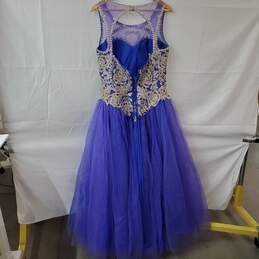 Aspeed Blue Sleeveless Formal Beaded Maxi Ball Gown Prom Dress XXL alternative image