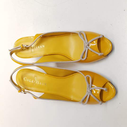 Cole Haan Women's Air Margot Bow SGII Yellow Patent Leather Size 6 image number 5