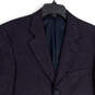 Mens Blue Notch Lapel Long Sleeve Flap Pocket Three Button Blazer Size 36R image number 3