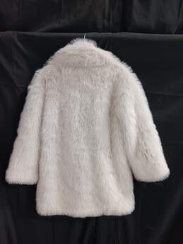 Zara Women's Light Beige Faux Fur Coat Size S with Tag alternative image