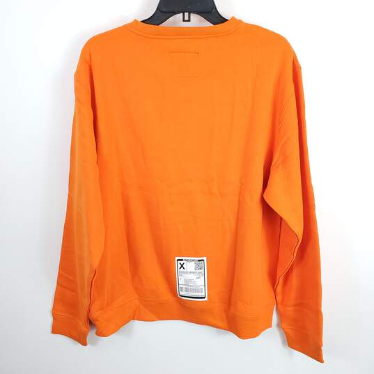 Rutherford Men Orange Graphic Sweatshirt L NWT image number 2