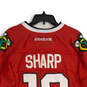 Mens Red Chicago Blackhawks Patrick Sharp #10 Hockey NHL Jersey Size L image number 4