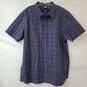 The North Face Navy/Red Plaid Short Sleeve Button Up Shirt Men's XL image number 1