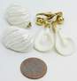 VNTG Mid Century MOP & Shell Clip Earrings image number 6