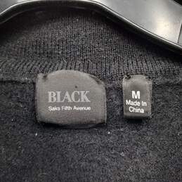 Saks 5th Avenue Black 1/4 Zip Crop Sweater Women's Size M alternative image