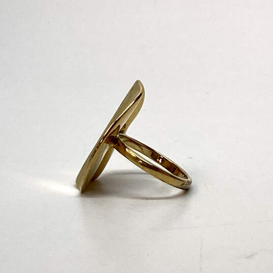 Designer J. Crew Gold-Tone Asymmetric Shaped Band Ring Size 6.75 image number 3