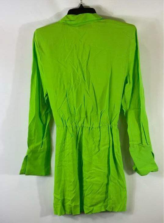 Zara Lime Green Casual Dress - Size Medium image number 2
